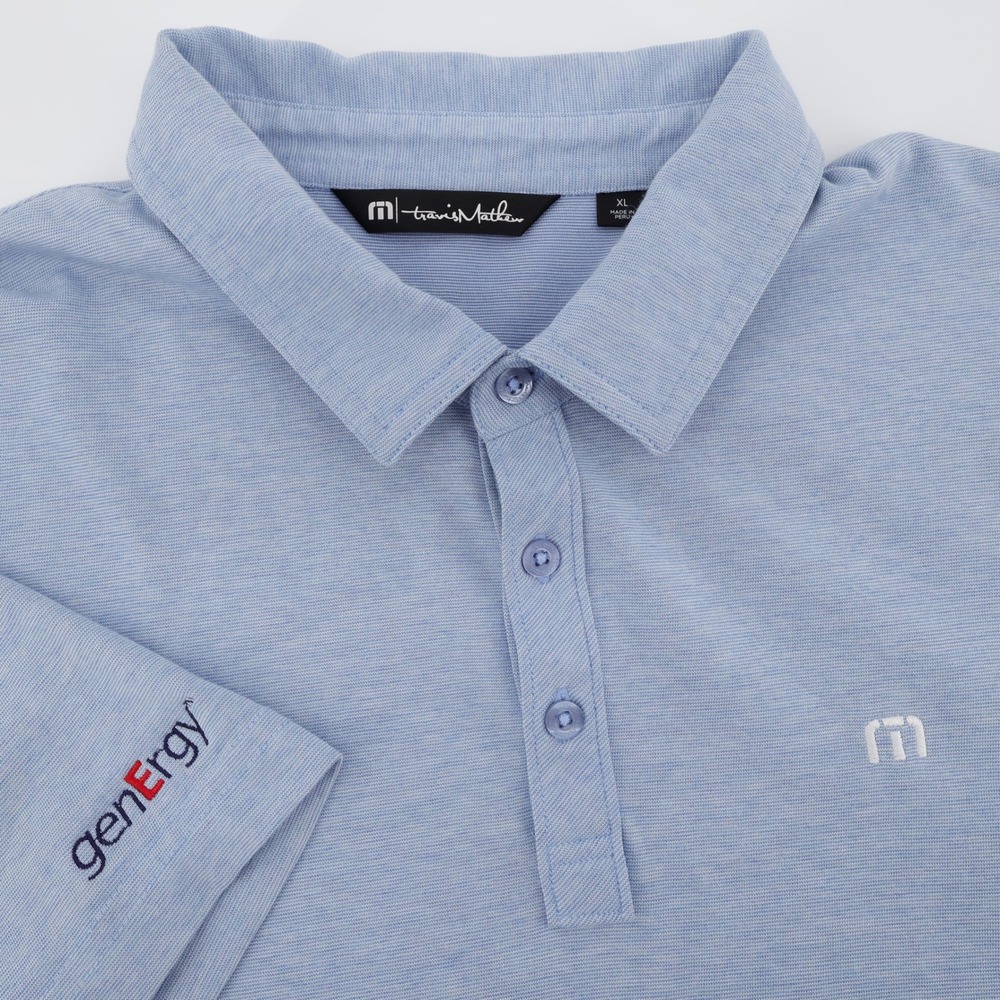 Travis Mathew Pima Cotton Blend Performance Polo Blue Mens XL